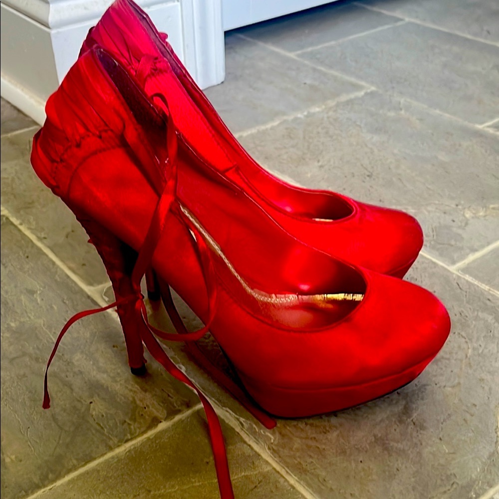 Elegant Red Women's High Heels